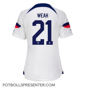 Förenta staterna Timothy Weah #21 Hemma Matchtröja Dam VM 2022 Kortärmad